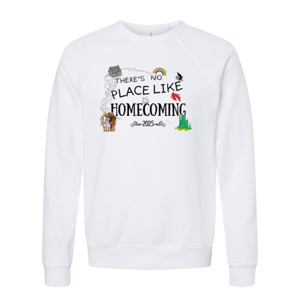 2025 No Place Like HOCO - Sponge Fleece Raglan Crewneck Sweatshirt Thumbnail